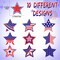 50 Pack 4th of July Hanging Swirl Memorial Day Decorations Star American Flag Ceiling Hanging Supplies Red White and Blue Foil Decorations for 4th of July Independence Day Home Office